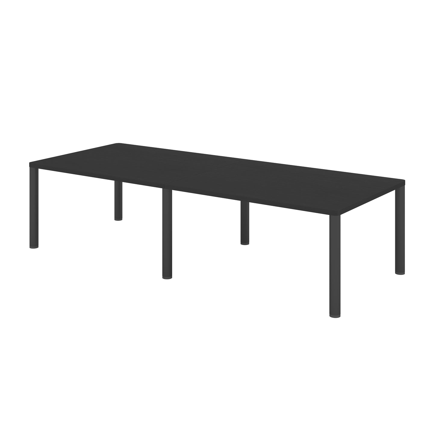 Log Conference Table 118" S-54 Black Oak/Black