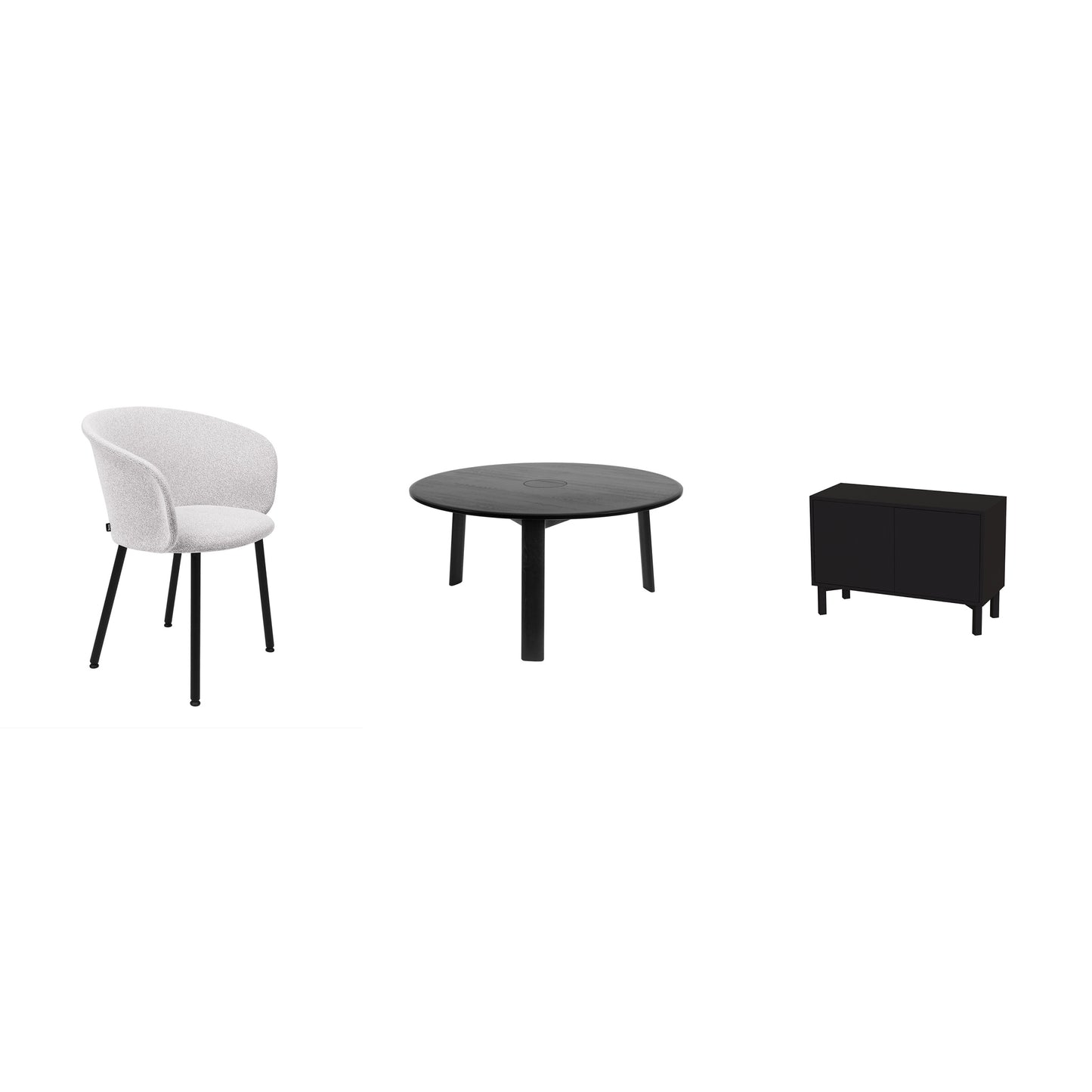 6 ppl Huddle Room (Black / Porcelain)