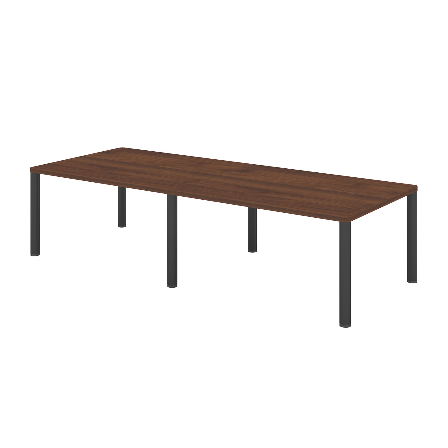 Log Conference Table 118" Walnut/Black