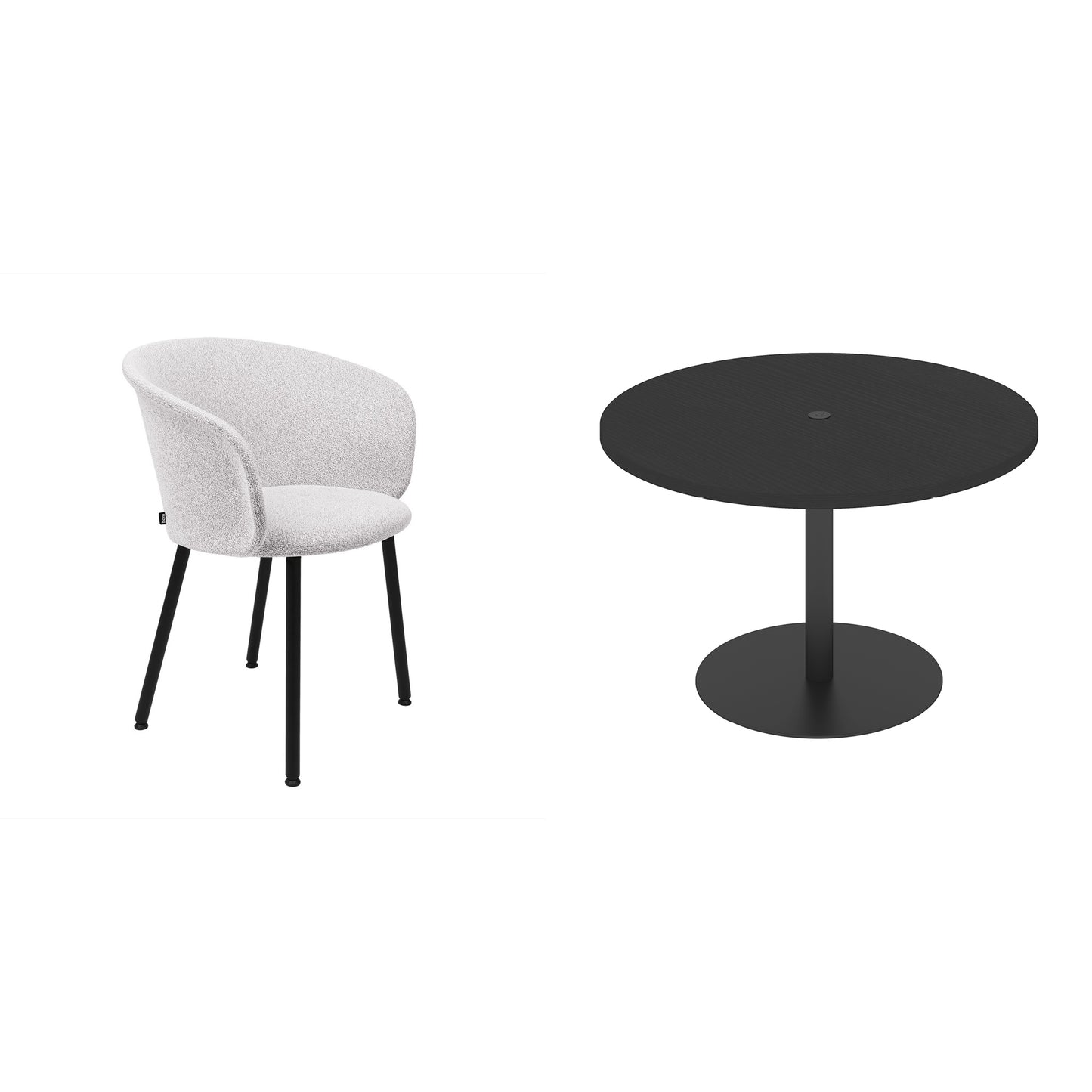 4 ppl Huddle Room (Black / Porcelain)