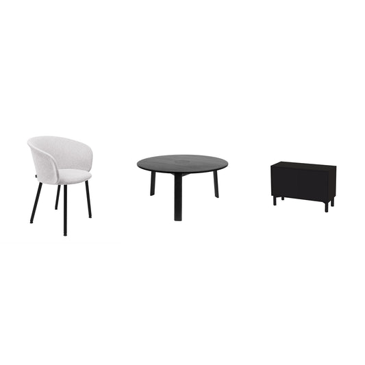6 ppl Huddle Room (Black / Porcelain)