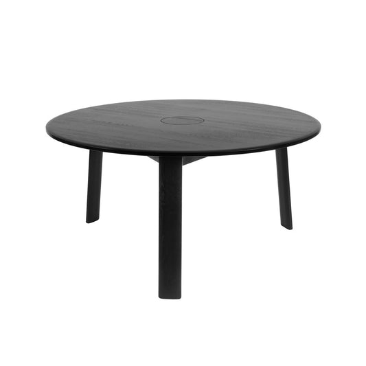 Alle Table Round 150 cm / 59 in Media Black Oak